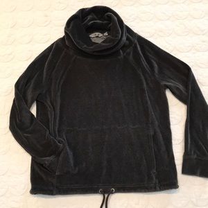 {Athleta} Cotton Velour Cowl Neck Top XS